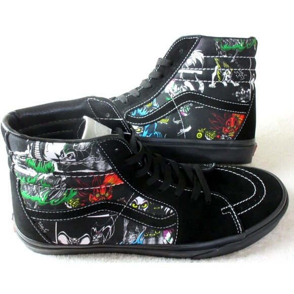 Vans x Disney Other - Vans x Disney Sk8-Hi 100 Villains Black Multi Canvas Suede shoes Sizes NIB